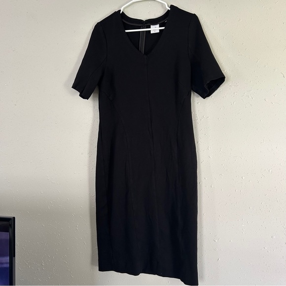 Cabi Black Mini Midi Dress Formal Bodycon Office 12 Classic Neutral Basic - Picture 1 of 7